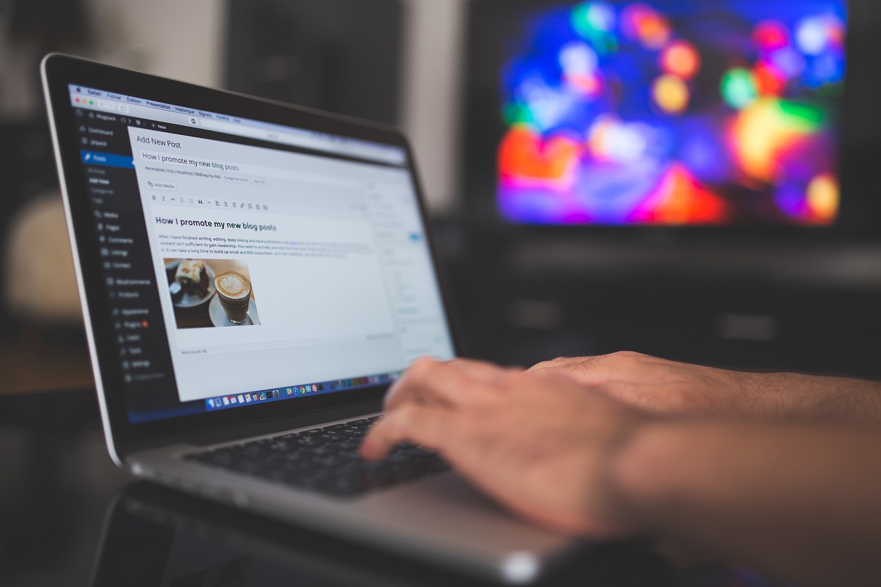 Professional DJ website on a laptop screen